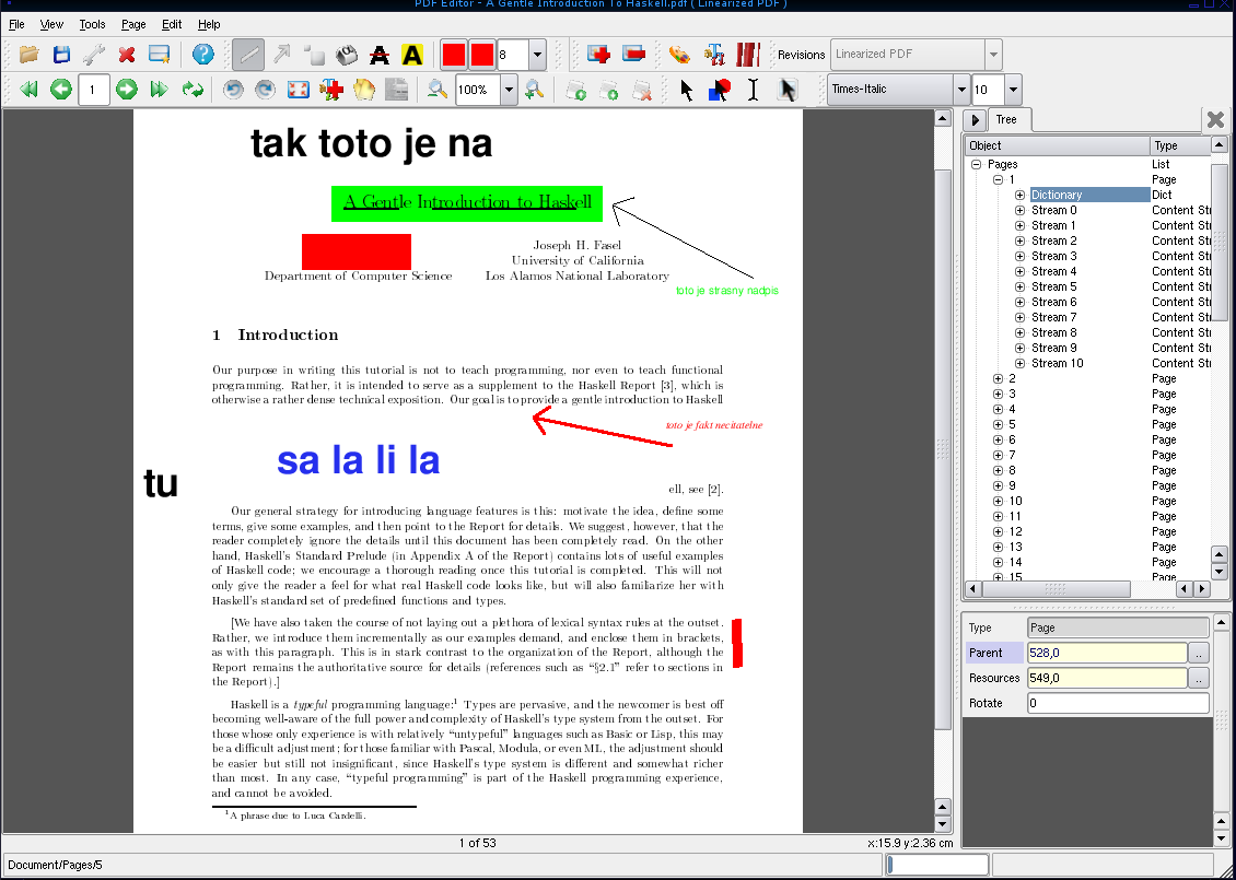 PDFedit screenshot